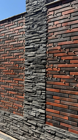 Фасадная плитка Лонг 82 (Ригель) фото, фото отделки, фото на фасаде